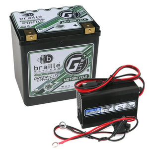 Braille GreenLite (Harley/MC Spec) Lithium Battery & 6A