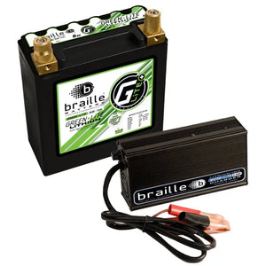 Braille Green-Lite Lithium Automotive & 6 Amp Lithium Charger Combo - G20C - Race Beat