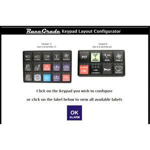 Race Grade Single Keypad Label - Race Beat