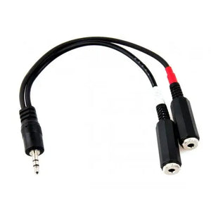 VBOX Stereo Audio Input Splitter (3.5mm Stereo Plug - 2 x 3.5mm Mono Socket) - Race Beat